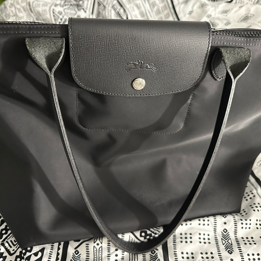 Longchamp Large Le Pliage Nylon Tote BLACK